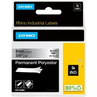 Dymo 18485 (S0718170) - (9 mm) - Noir sur métallique - Ruban