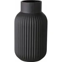 Boltze Nordika Vase cylindrique Verre Noir
