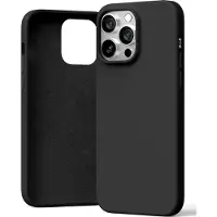 Super Merchant Silicone Cover Liquid (Apple iPhone 14 Pro Max), Coque pour téléphone portable, Noir