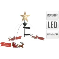 Ambiance Étoile de Noël avec Père Noël LED