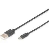 Digitus - Câble USB - USB (M) pour Micro-USB Type B (M) - USB 2.0 - 1 m - moulé - noir