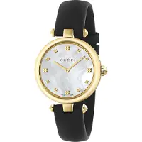 Gucci Ya141404 32mm 5atm Quartz Analogical Woman Watch Doré Femme