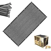 Markenlos Couverture pour chenil | Grand filet rafraîchissant - Couvertures pour l'extérieur et les cages | pour jardin, cour, ferme, pelouse, balcon, serre, pergola, poulailler, étable