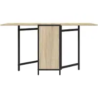 vidaXL Table de salle à manger 144 x 60 x 75 cm en bois d'ingénierie, chêne Sonoma