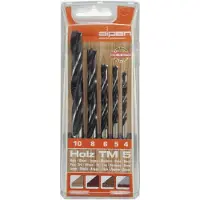 ALPEN-MAYKESTAG Jeu de forets hélicoïdaux pour bois (10 mm, 4 mm, 5 mm, 6 mm, 8 mm)