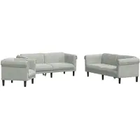 vidaXL Ensemble de canapés 3 pièces gris clair velours