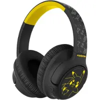 OTL TECHNOLOGIES POKEMON Pikachu Casque supra-auriculaire sans fil avec partage de lumière LED Aux