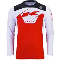 Kenny Maillot de cyclisme VTT de compétition Elite, couleur rouge, rouge/blanc/noir, taille L (L), Rouge, Blanc, Noir, L