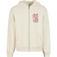 Mister tee Good Luck Cat Full Zip Sweatshirt Beige XL Homme