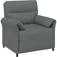 vidaXL Ensemble de canapés, 2 pièces, gris foncé, revêtement en tissu