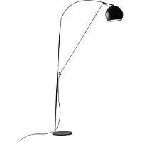 Perenz Lampadaire En Métal, Lampadaire Noir, Diamètre 30 Cm, Hauteur Réglable 274 Cm, Ampoule 1Xe27 Max. 60W Non Inclus