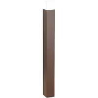 Perenz Borne D'Éclairage Extérieur Tower Avec Ampoule E27 Max 20W Ip54, Aluminium Peint, Acier Corten, Hauteur 90 Cm -