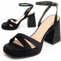 Montevita (Noir, 40) Sandales à Talons Pour Femmes. Festsand3 88516