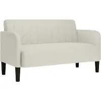 vidaXL Canapé deux places crème 109 cm velours