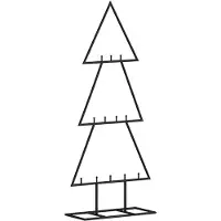 vidaXL Arbre de Noël en métal pour décoration noir 60 cm