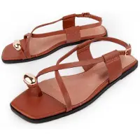Montevita Flache Sandale Mirea6 Braun