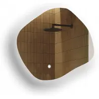 Artforma Miroir de salle de bain 64x54cm - ovale avec éclairage LED - LED Dual et Touch Sensor