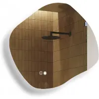 Artforma Miroir de salle de bain 74x64cm - ovale avec éclairage LED - LED Dual et capteur tactile et tapis chauffant
