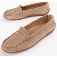 Purapiel (Beige, 37) Mocassins En Cuir Pour Femmes. Meilis2 103038