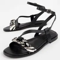 Montevita Flache Sandale Mirea4 Schwarz