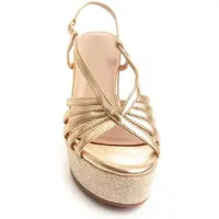 Montevita (Doré, 39) Sandale Compensée Espadrille Pour Femme. Wesparto5 88501