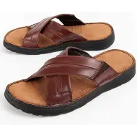Purapiel (Brun, 45) Sandale En Cuir Pour Hommes. Beira3 102722
