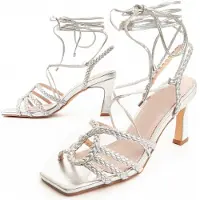 Montevita (Argent, 40) Sandales à Talons Pour Femmes. Sandal7 88467