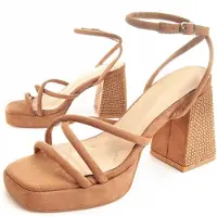 Montevita (Brun, 41) Sandales à Talons Pour Femmes. Festsand 88513