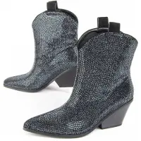 Montevita (Noir, 39) Bottines De Cowboy Pour Femmes Avec Talons. Botirey9 100924