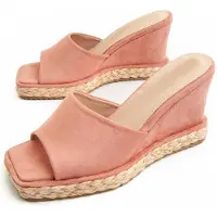 Montevita sandale compensée Sparto2121 rose