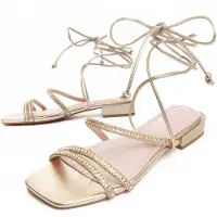 Montevita (Doré, 36) Sandale Pour Femme. Sandsum 88541