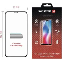 Swissten Cadre en verre couleur pour iPhone XS Max - Noir (Apple iPhone XS Max), Téléphone portable : film de protection, Noir