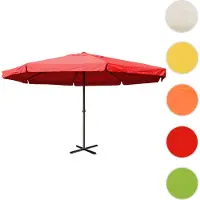 Mendler Parasol Aluminium Meran Pro Ø 5m Avec Volant Bordeaux