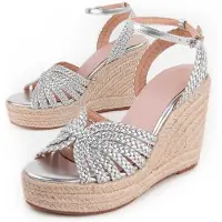 Montevita (Argent, 41) Sandales Compensées Pour Femmes. Salia3 102965