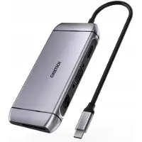 Choetech 9W1 Hub Usb Type C Multifonctionnel - 3X Usb 3.2 Gen 1 / Lecteur de carte Sd I Tf / Hdmi 4K 30Hz / Vga Full Hd 60Hz / Usb Type C / Rj45 Gray (Hub-M15 Gray)