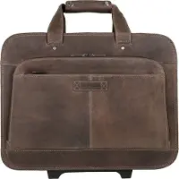 Harold's Cuir serviette pour ordinateur portable Antic Businesstrolley Taupe brun 43cm