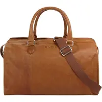 Mano Cuir sac de voyage sac à épaule Don Pietro Bristol Weekender Cognac brun