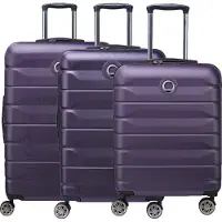 Delsey PARIS trolley Air Armour 4DR Expandable Trolley Set Dark Purple pourpre 55cm