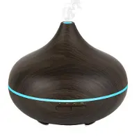 INF Humidificateur à ultrasons avec lampe aromatique 500 ml marron foncé