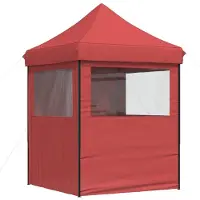 vidaXL , tente de fête, 200 x 200 x 306 cm, couleur bordeaux, tissu Oxford