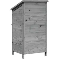 vidaXL Abri de jardin gris 59,5 x 56 x 113,5 cm en bois massif d'épicéa