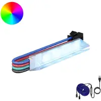 vidaXL : Lot de 2 bandes LED, noires et multicolores