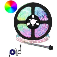 vidaXL : Lot de 2 bandes LED, noires et transparentes