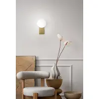 Perenz Applique Led En Aluminium Et Verre Soufflé, Structure En Laiton Bruni, 8W 3000K, Design Moderne Et Élégant Pour Intérieur Et Extérieur -