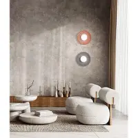 Perenz Applique En Métal Et Ciment Terre Cuite - Lampe Murale Avec Diffuseur En Verre Soufflé - Collection 10S48416 E - Diamètre 28,5 Cm - Parenz