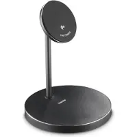 Hama Chargeur ss fil Qi2, charge rap. pr ind., socle station chrge, 15 W