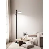 Perenz Lampadaire Led De Salon Noir, 24W 2160Lm, Réglable En Hauteur Et Orientable À 340, Interrupteur On/Off, Cct Et Variateur À Pied