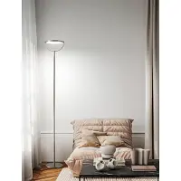 Perenz Plato - Lampadaire Led 30W À Intensité Variable, 3 000 K, 2 968 Lm, H 190 Cm, Interrupteur À Pédale - - Gris Titane