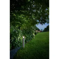 Perenz Borne D'Éclairage Extérieur Tower - , Avec Ampoule E27 Max. 20W, Ip54, Aluminium Peint, Gris Clair, Hauteur 90 Cm
