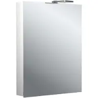 Emco flat 2 style LED Armoire de toilette avec éclairage avec éclairage à poser, 1 porte, butée réversible, 500x721x218mm, 979706310